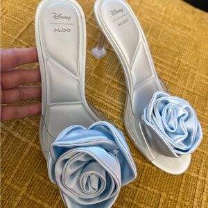 Aldo Light Blue Floral Heels